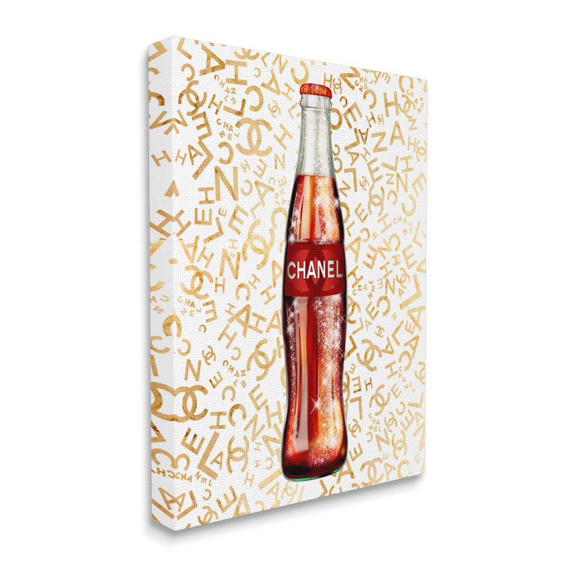 Bouteille de soda tendance à motif glamour de style rétro par - on, H 20 po x l 16 po x P 1,5 po, Toile tendue