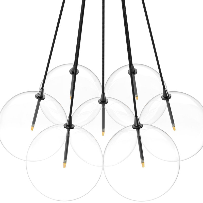 Cloud 7 - Light Chandelier, Black Gunmetal