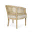 Chaise d'appoint en bois d'hévéa beige naturel