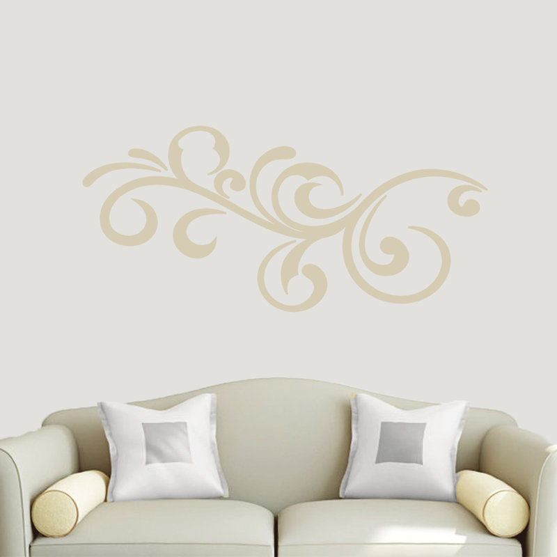 Adhésif décoratif volute, Beige
