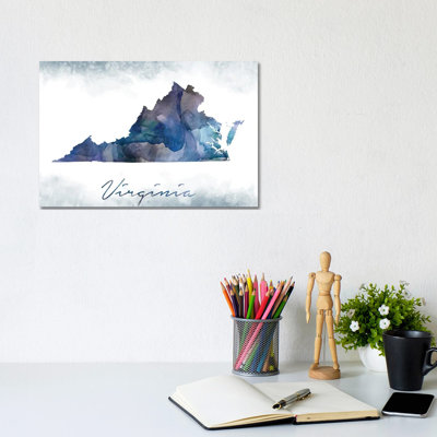 Virginia State Bluish - Wrapped Canvas Painting