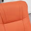 Fauteuil inclinable manuel pivotant à siège simple et petit espace, finition similicuir orange pour le salon