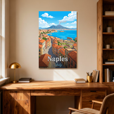 Paysages et paysages urbains Naples avec vue sur le Vésuve et la mer