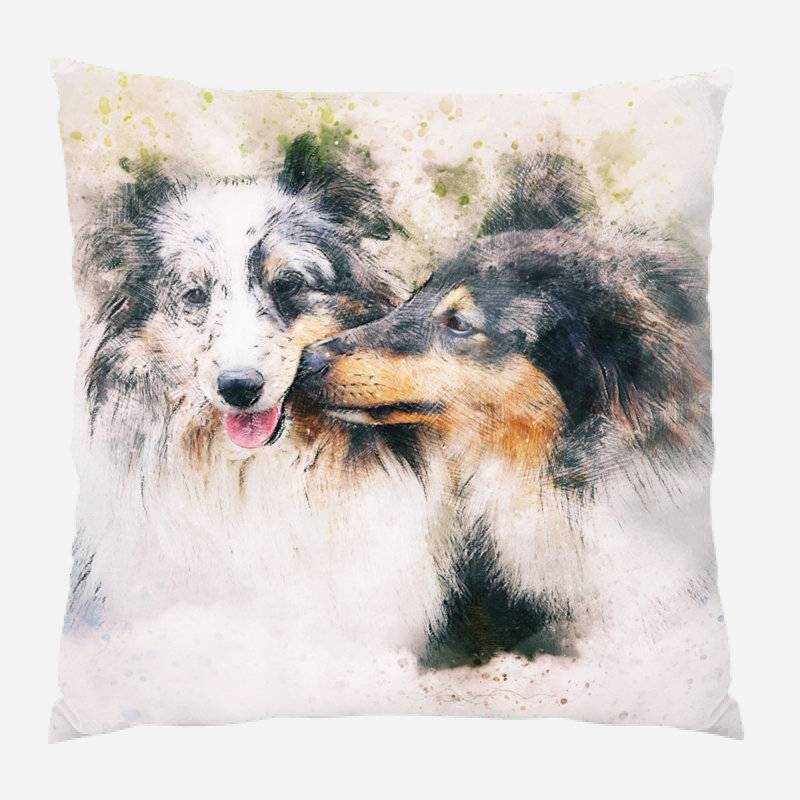  Coussin Dogs, Microsuède, Intérieur