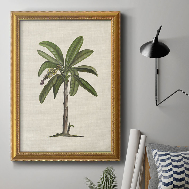 Toile de qualité supérieure AU CH British Palms II, prête à être accrochée, H 36 po x l 24 po x P 2,5 po