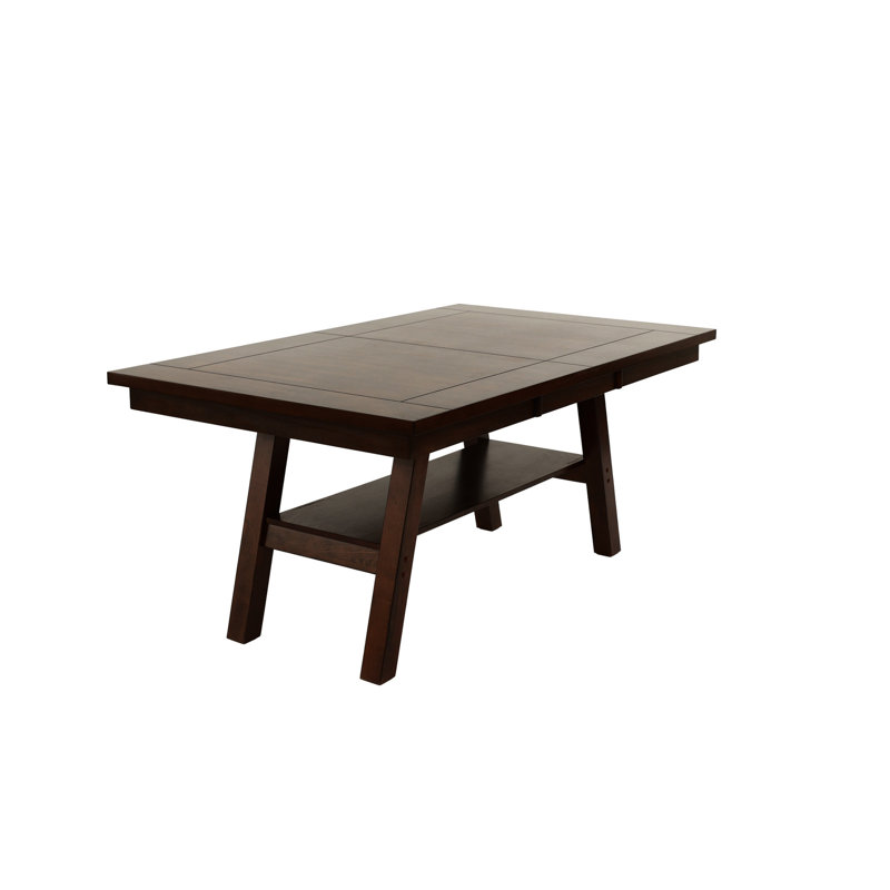 Dark Walnut Rectangular Dining Table, Built With Superior Rubberwood Construction Contemporary Rectangular, Produced Robust