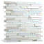 Iris White Random Sized Metal/Glass Linear Mosaic Wall Tile