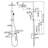     10" Wall Mounted Exposed Shower System With Tub Spout And Height Adjustable Handheld Shower-125318365