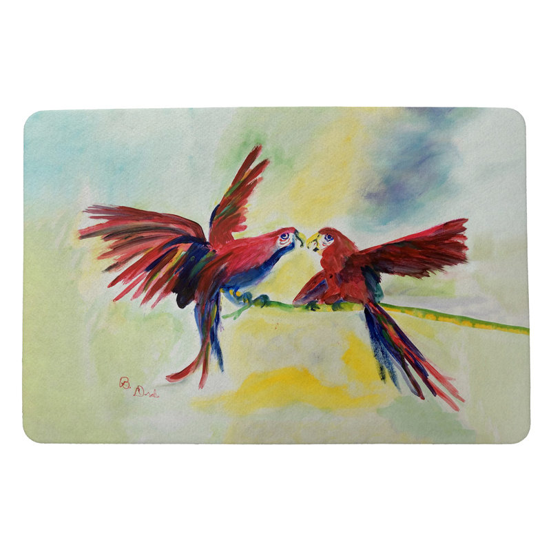 Paillasson d'extérieur 18 po x 26 po Parrot Gossip
