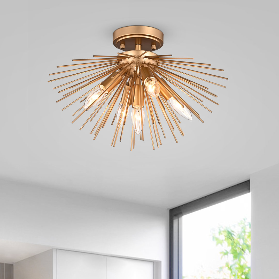 Vanfleet 5 - Light 16.5" Sputnik Sphere Semi Flush Mount Willa Arlo™ Interiors