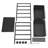 2-Tiermodern Black Rectangle File Storage Drawer Carts Carbon Steel File Storage Organizer On Wheels