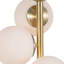 Lampe sur pied en verre givré 72 po Modern Glam, or, piédestal - 14 po x 14 po x 72 po