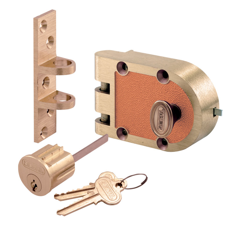 Segal Brushed Brass Single Cylinder Deadbolt Lock