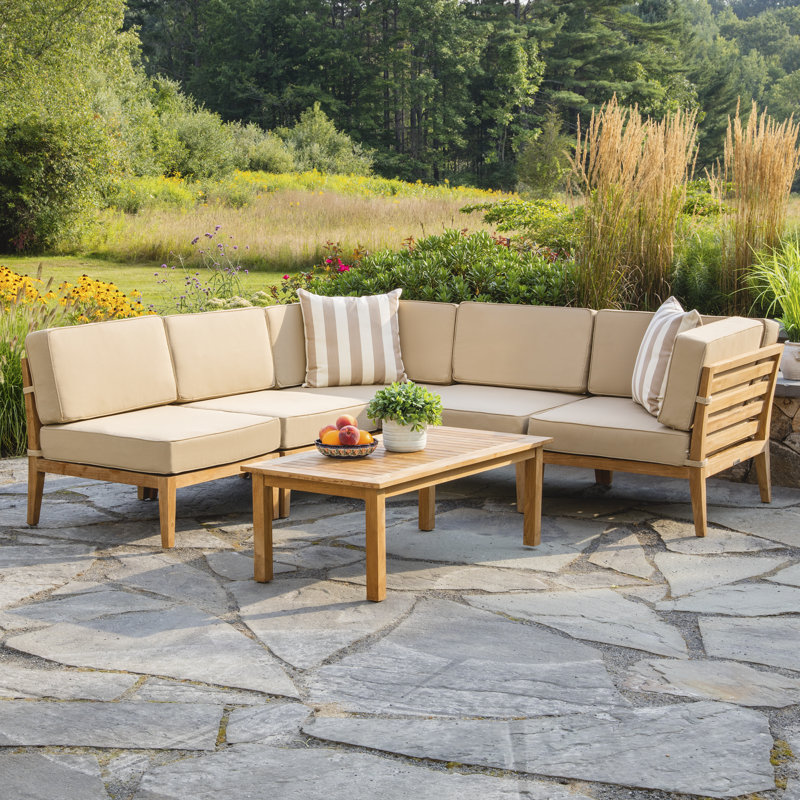 Krinden Outdoor Teak Conversation Set