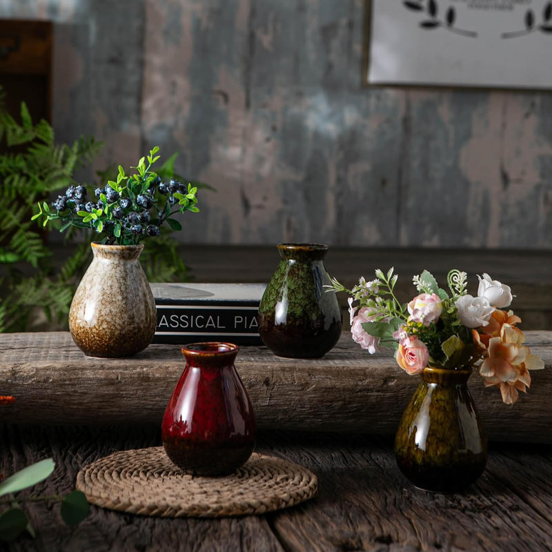 Glazed Plain Flower Bud Vase