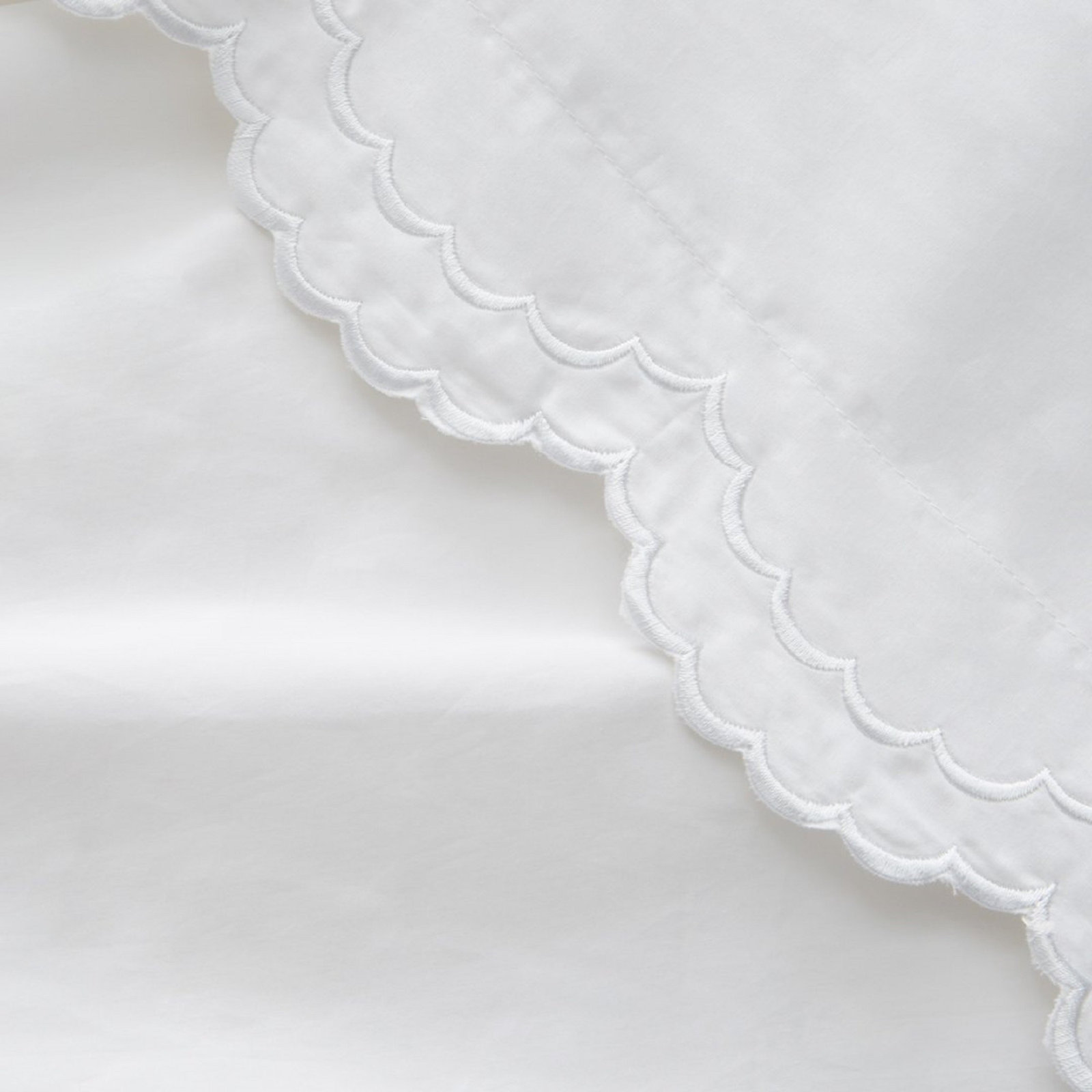 Bartlow Pima Cotton Pillowcase, White, King Pillowcase
