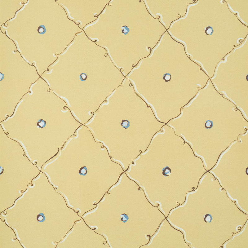 Papier peint Schumacher X Backdrop Colette, Jaune