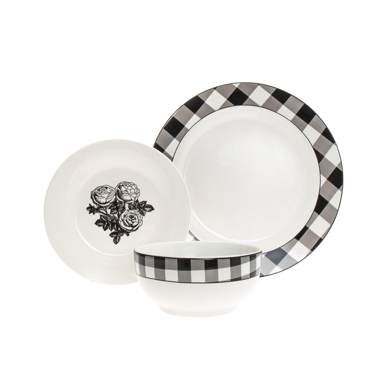 Elegance in Porcelain 12-Piece White Dinnerware Set, Service for 4