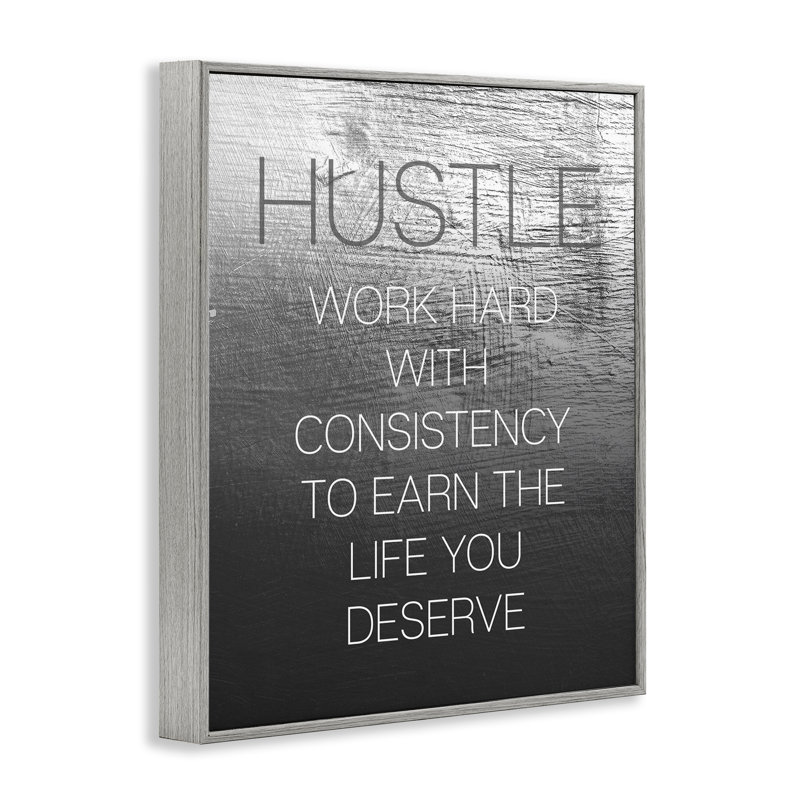  «Hustle Motivation», estampe numérique encadrée par Daphne Polselli, Estampe numérique Farmhouse, H 20 po x l 16 po
