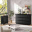 Commode double à 7 tiroirs 47,2 po avec panneaux ondulés Stanton-43513018