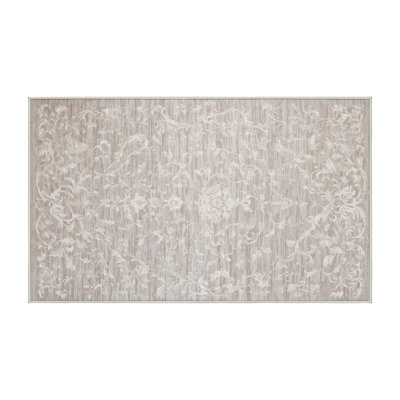 Machine Washable Beige Area Rug