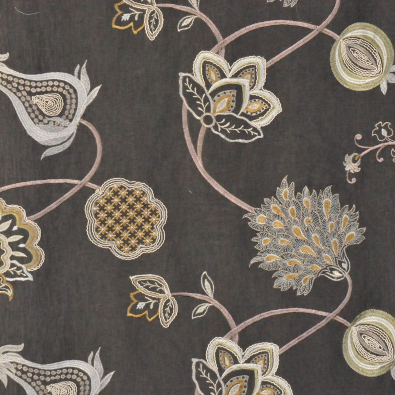 Luxe Floral Fabric, Black