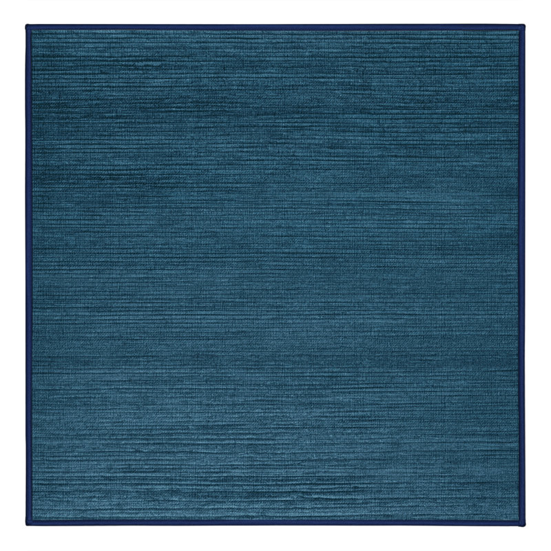 Machine Washable Solid Gray Area Rug, Square 3'