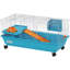 Accessoires Hutches et cages de hamster, combinant structure en métal, acier bleu et 35