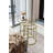 Bullock Modern Nesting Table Set (3 Pieces), Black & Transparent, 13.4 x 19.7 x 13.4 in, 16.5 x 21.3 x 16.5 in, 19.7 x 22.8 x 19.7 in | 100% Tempered Clear Glass, 0.16 in Thick | Sleek Metal Frame, Perfect for Industrial Living Spaces & Home Decor-114253971