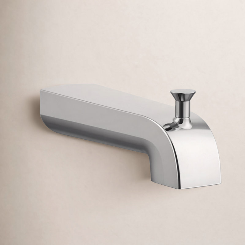 Pitch Wall-Mount Diverter Bath Spout, Polished Chrome
