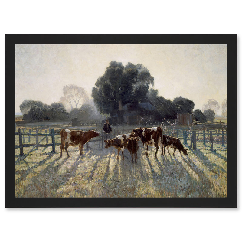 Spring Frost Livestock Cows Australia 1 Piece Single Picture Frame Painting