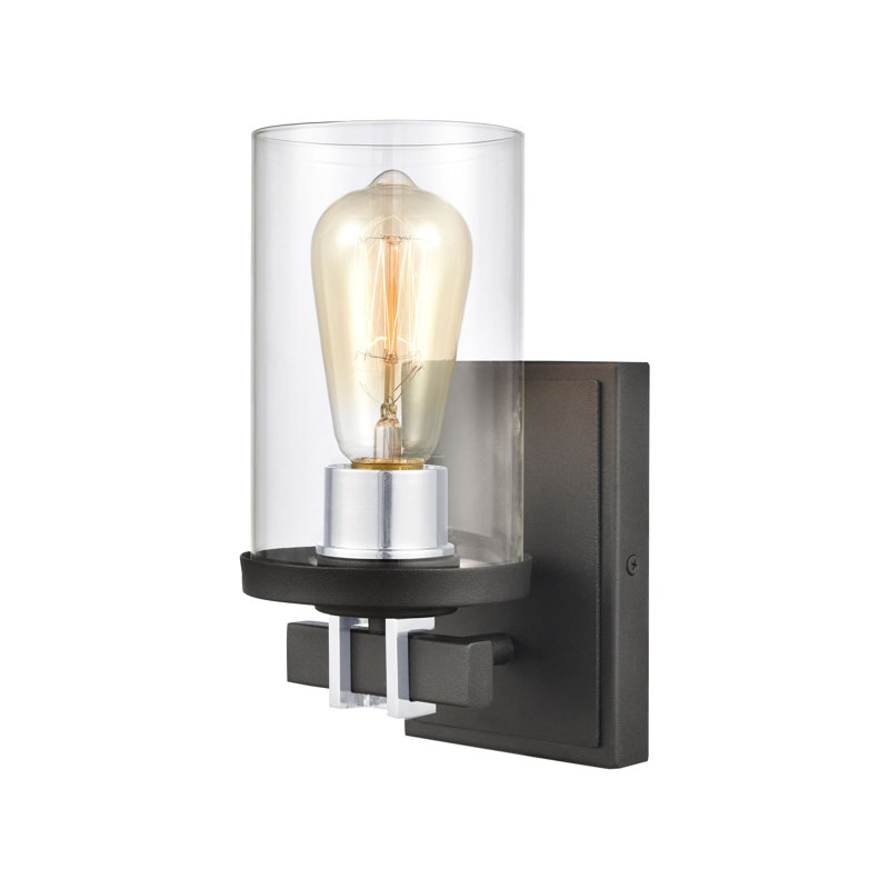 Menzel 9'' High 1-Light Sconce - Charcoal, Black