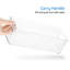 Contenant de rangement empilable en plastique avec poignées pour salle de bain