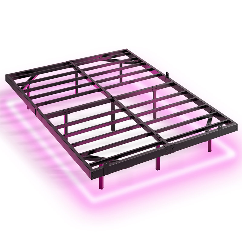 Modern Floating Bed With Smart LED Lighting, Queen