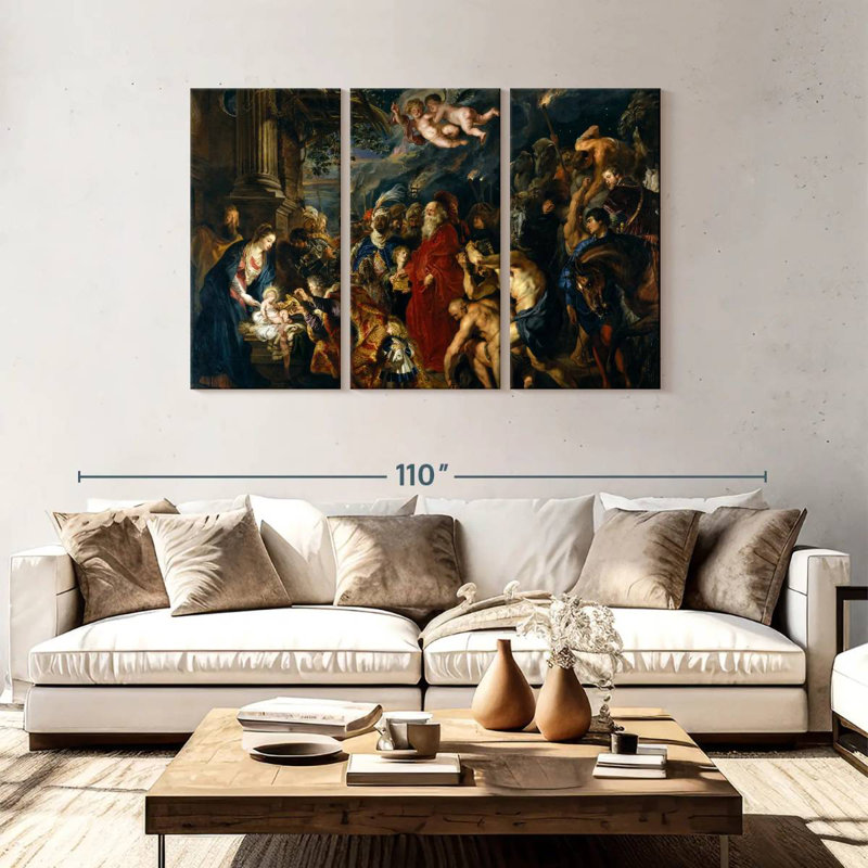 Leisha adoration des mages 1609, H 48 po x l 74 po