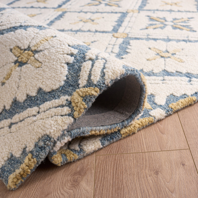 Metro 395 Hand Tufted 80% Wool; 20% Cotton Damask Rug, 5'-0" X 8'-0" Rectangle