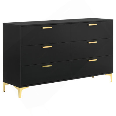 Commode rectangulaire à 6 tiroirs Lexie