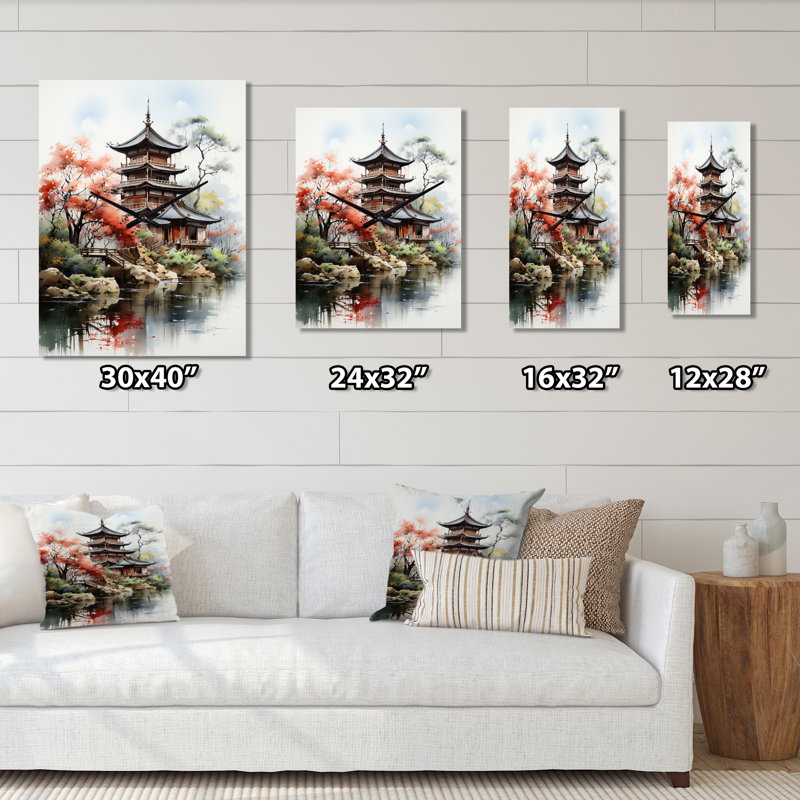 Ilma - Horloge murale asiatique surdimensionnée, H 32 po x l 24 po x P 1 po