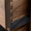 Commode d'appoint en bois massif noyer noir