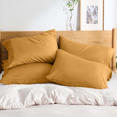 100% Microfiber Solid Dyed Pillowcase - Modern Accent Pillow Cover for Sofa, Bed & Living Room