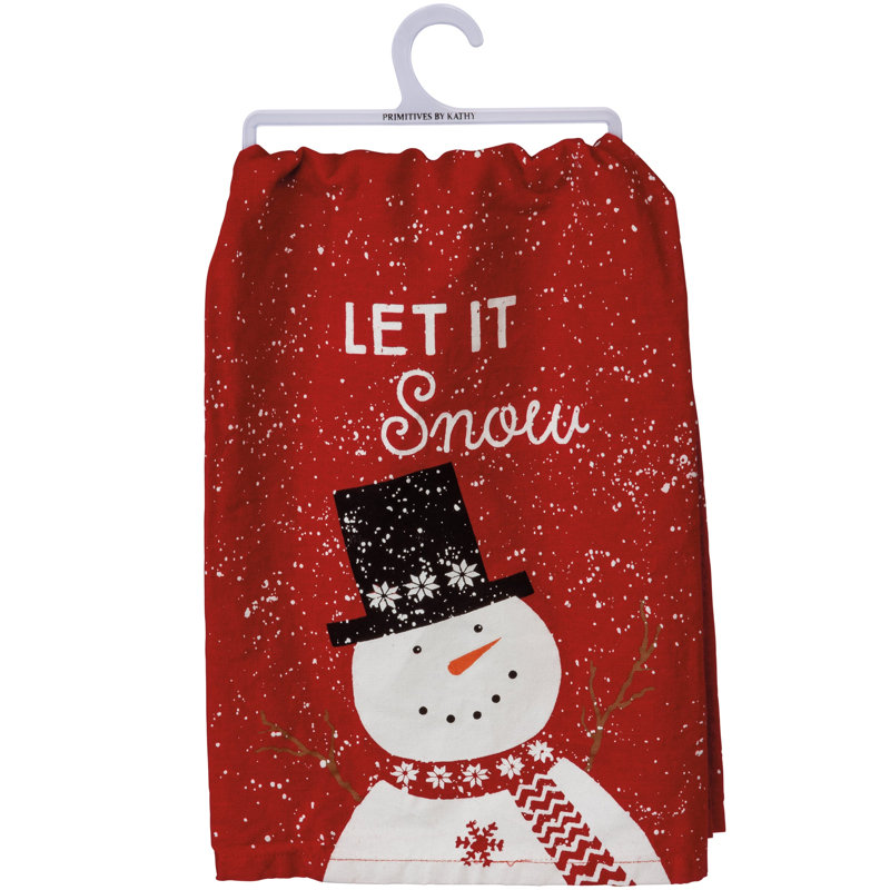  Serviette de cuisine Let It Snow - 28 po x 28 po