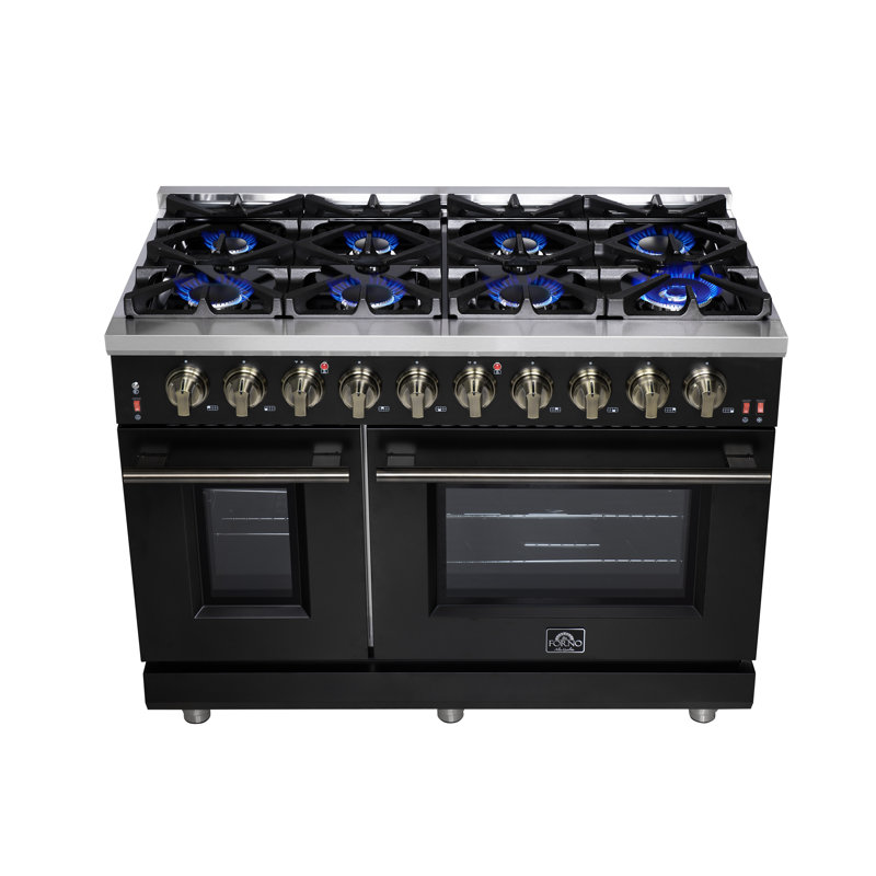 Cuisinière à gaz autoportante Massimo 48, Noir