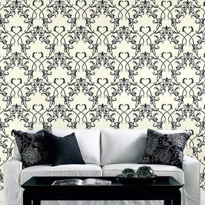 Ink Damask Roll