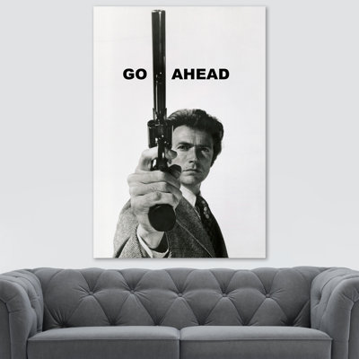 Clint Eastwood As Dirty Harry - Wrapped Canvas Print