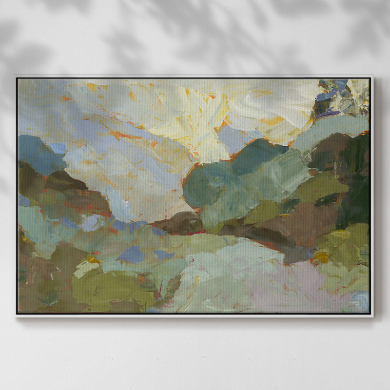 Sojour, reproduction d'art sur toile, Toile encadrée flottée blanche, H 25 po x l 37 po x P 2 po