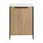 Meuble-lavabo autoportant 24 po avec lavabo en résine et 2 portes d'armoire à fermeture en douceur