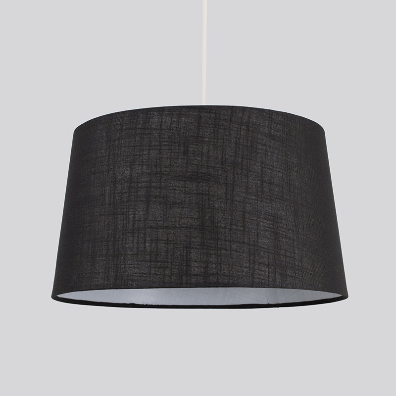 30cm H Cotton Empire Pendant Shade ( Clip On ), Yes, Black