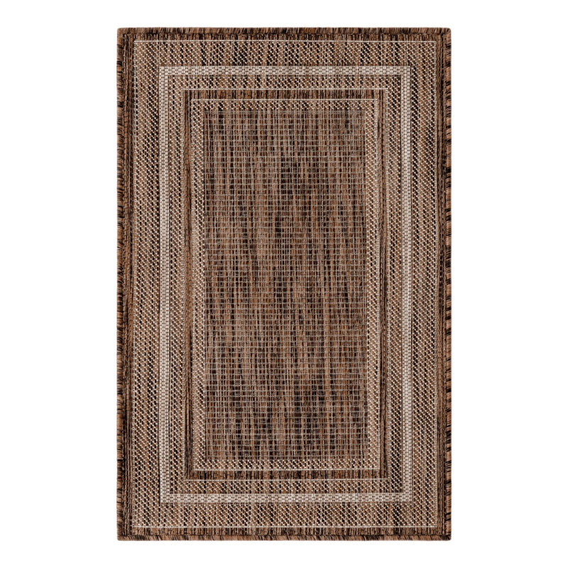 Rengin Brown/Sand Indoor / Outdoor Area Rug, Rectangle 2' x 3'1"