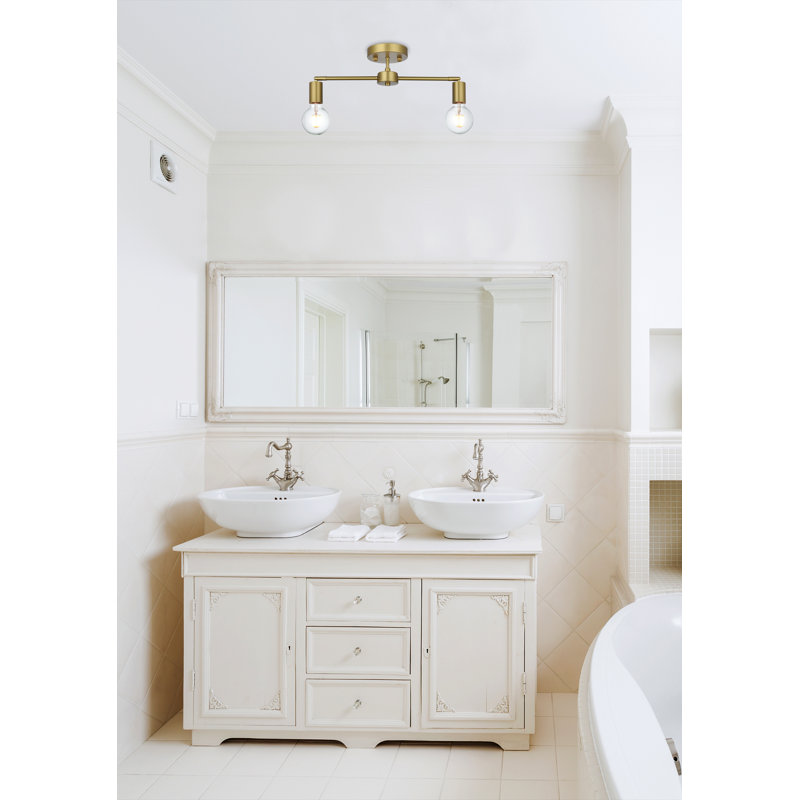 Hannigan Flush Mount, Satin Gold