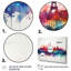 «Paris Skyline Eiffel Tower Vibrant Watercolor», reproduction sur toile-818314200-818314207